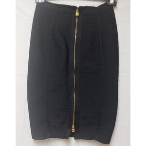 Women’s Black Form-Fitting Midi Pencil Skirt M NWOT – Back Zipper Detail